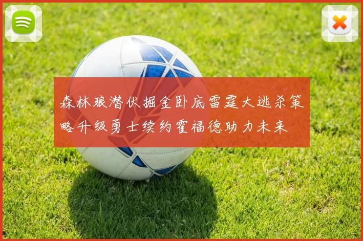 森林狼潜伏掘金卧底雷霆大逃杀策略升级勇士续约霍福德助力未来