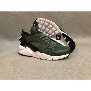 евтини nike air huarache iv 4 мъжки обувки за бягане армейско зелено бяло за продажба
