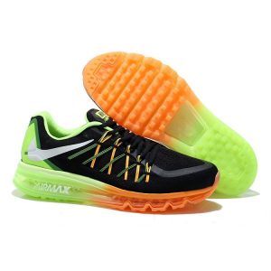 евтини nike air max 2015 мъжки обувки за бягане черно оранжево флуоресцентно зелено продажба