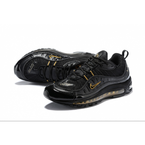 евтини nike air max 98 мъжки обувки черно злато