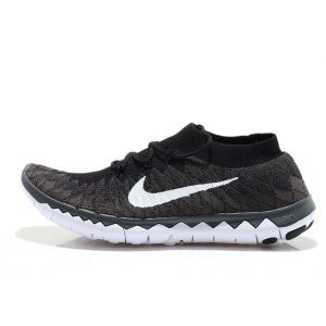 евтини nike free 3.0 flyknit мъжки обувки за бягане черно бяло мъгла сиво продажба
