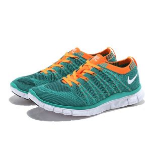 евтини nike free 5.0 flyknit мъжки обувки за бягане изумрудено зелено оранжево продажба