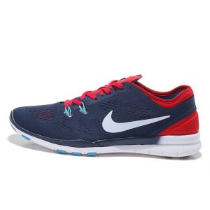 евтини nike free 5.0 v2 тренировъчни мъжки обувки за бягане тъмно синьо червено на едро