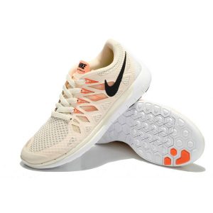 евтини nike free 5.0 дамски обувки за бягане светло бяло оранжево на пазара