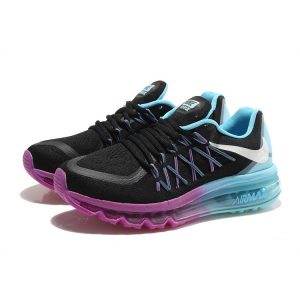 nike air max 2015 дамски обувки за бягане черно синьо лилаво на едро