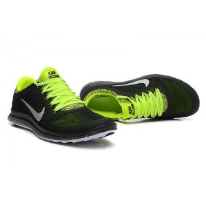 nike free 3.0 v6 мъжки обувки за бягане черно флуоресцентно зелено за продажба