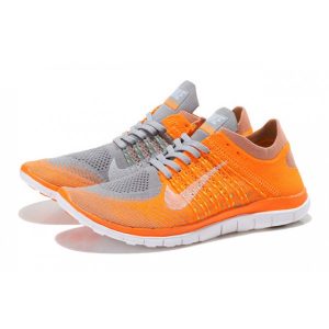 на едро nike free 3.0 flyknit мъжки обувки за бягане сиво бяло оранжево